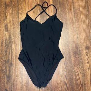 Black One Piece Aerie Swim Suit